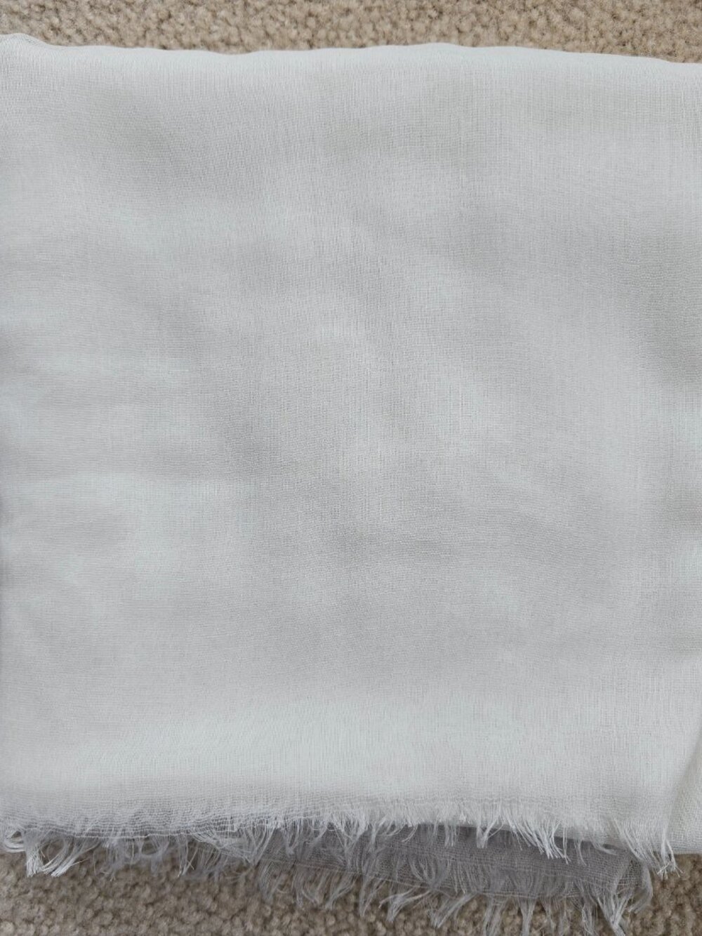 NWT Nordstrom Silk/Modal Scarf Lightweight Gauzy Breezy Ivory - Picture 8 of 11